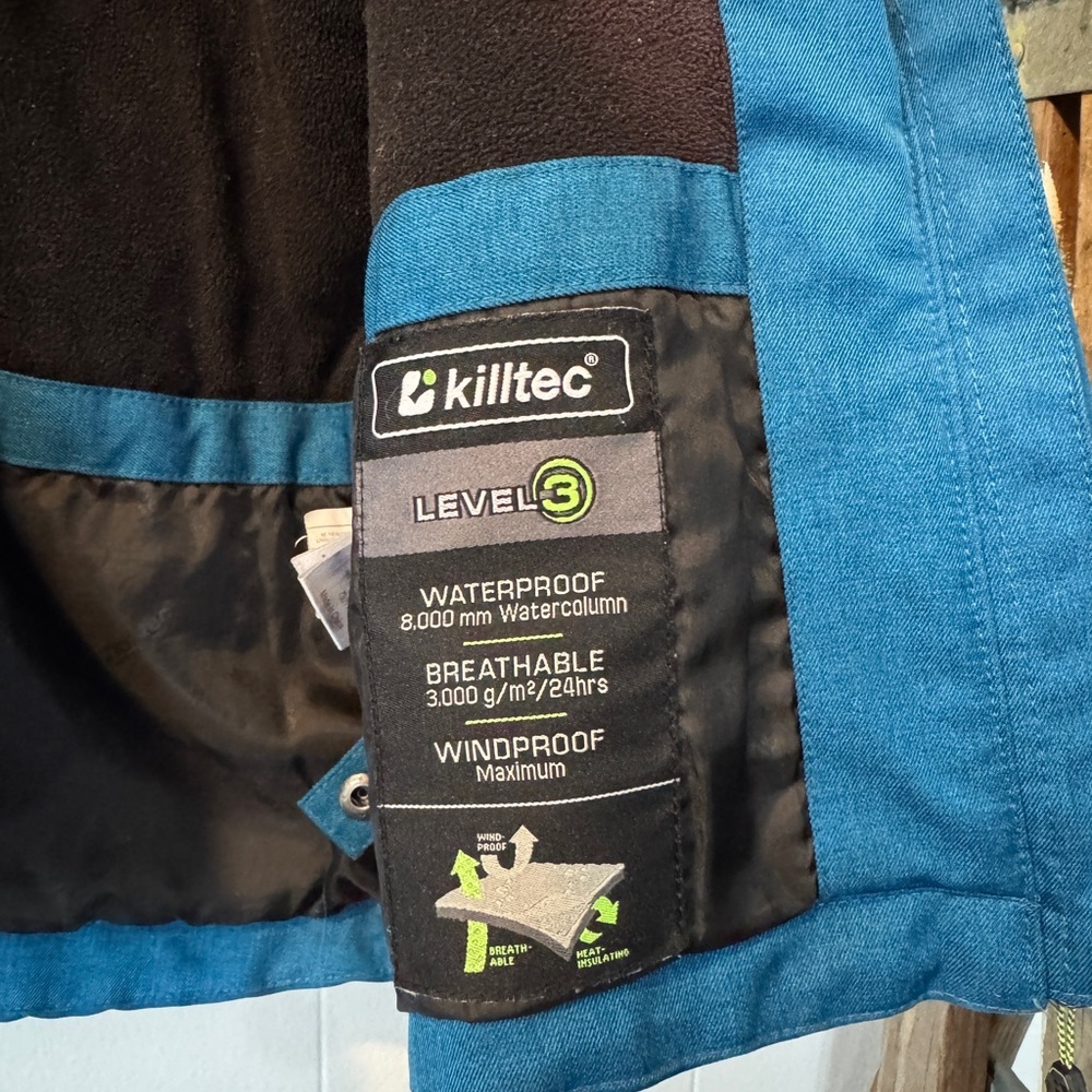 ❄️ Killtec Boys Blue Ski Jacket | Waterproof Windproof ⛷️ - Picture 4 of 8